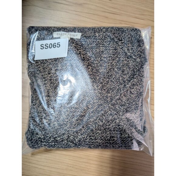 Eileen Fisher Womens XS Brown V-Neck Sweater 100% Linen Knit Long Sleeve - Picture 7 of 7